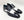 Burnished Leather Lace-Up Shoe Black/White