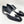 Burnished Leather Lace-Up Shoe Black/White