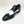 Burnished Leather Lace-Up Shoe Black/White