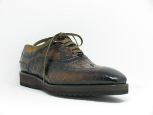 Calfskin Lace-Up Oxford Brown