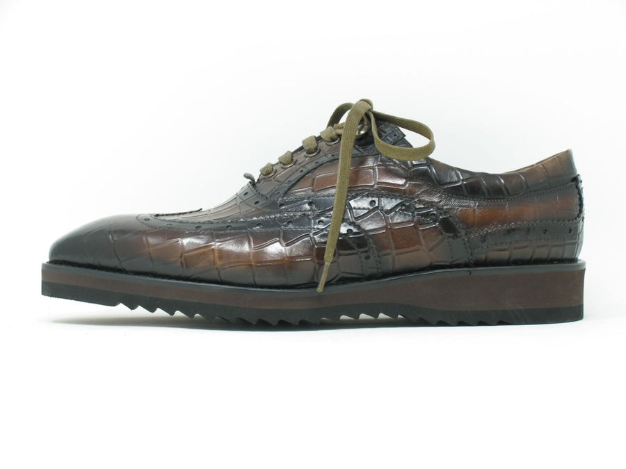 Calfskin Lace-Up Oxford Brown