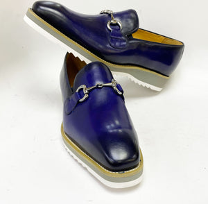 Calfskin Slip-On Horsebit Loafer Blue