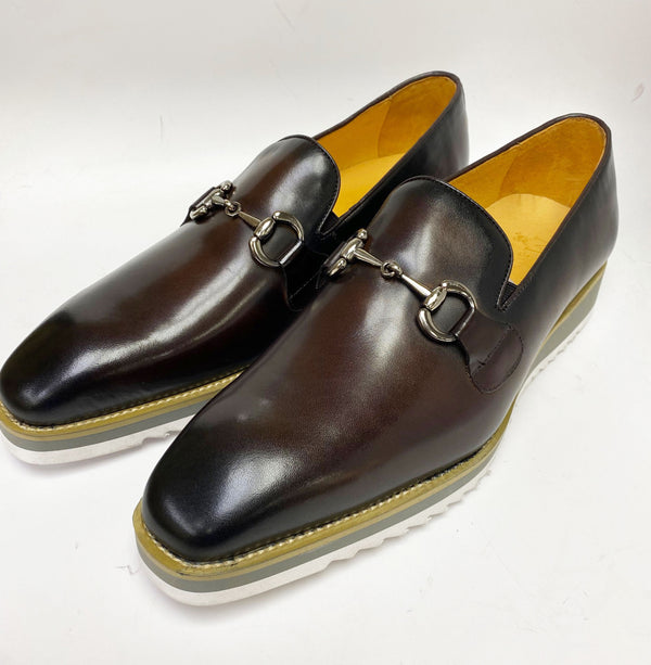 Calfskin Slip-On Horsebit Loafer Chestnut