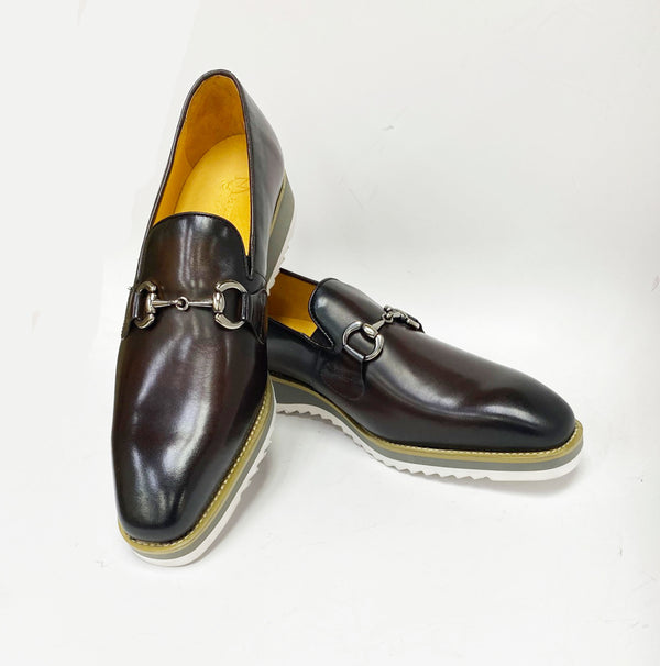 Calfskin Slip-On Horsebit Loafer Chestnut