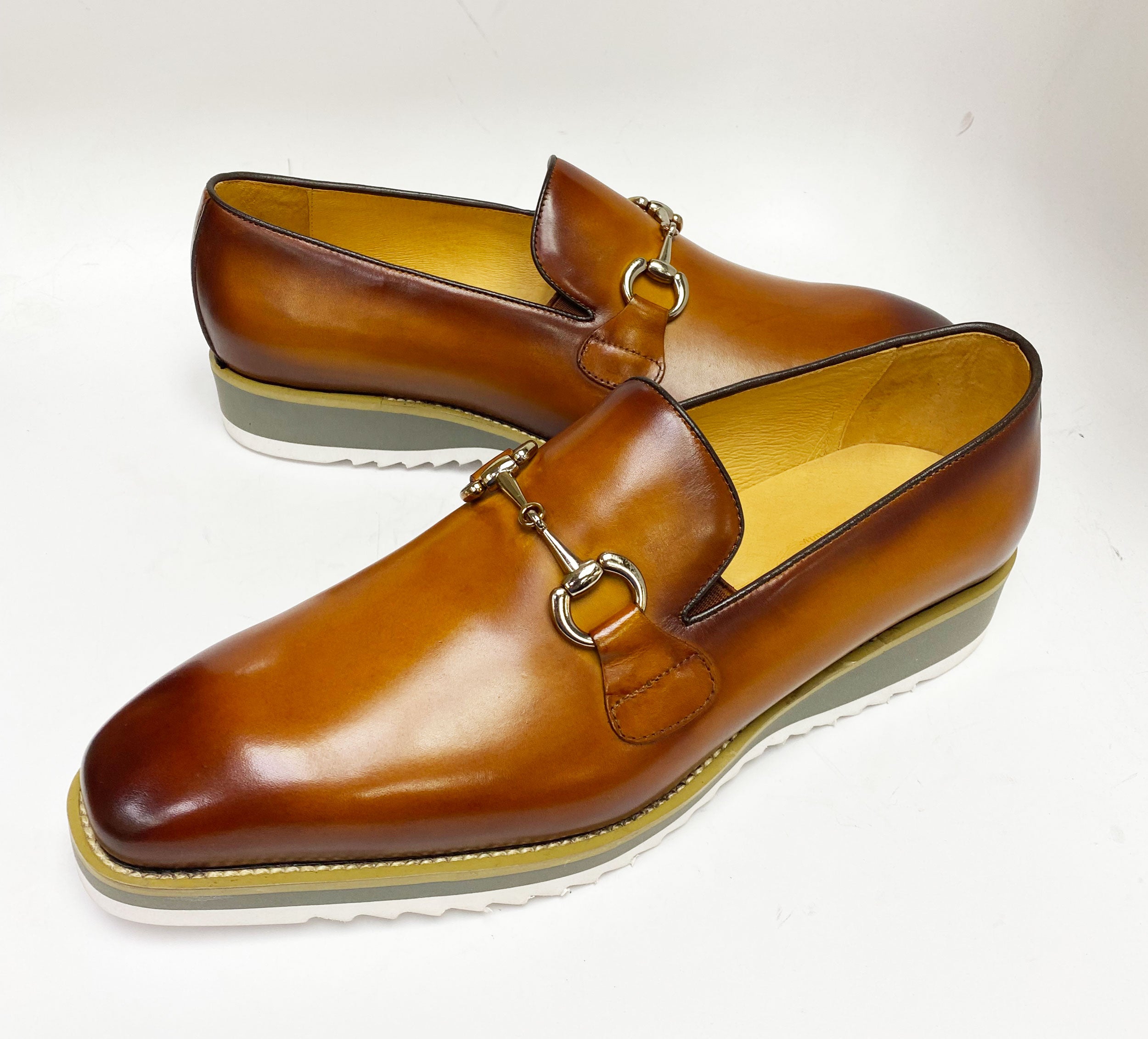 Calfskin Slip-On Horsebit Loafer Cognac – C&E Fashions