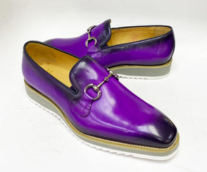 Calfskin Slip-On Horsebit Loafer Purple