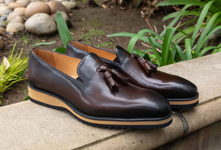 All American Saddle Leather Penny Loafers - Chestnut