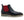 Burnished Calfskin Slip-On Boot Black/Red