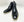 Burnished Calfskin Lace-Up Boot Black