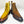 Burnished Calfskin & Suede Slip-On Boot Cognac/Yellow