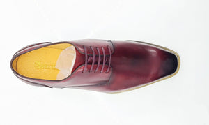 Burnished Calfskin Lace-Up Shoe Burgundy