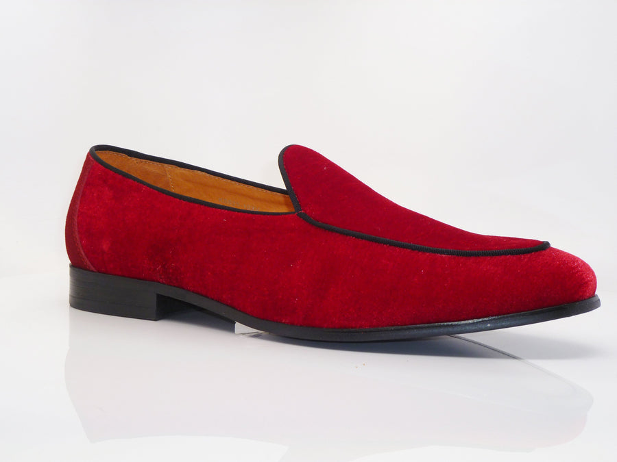 Velvet Formal Loafer Red