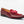 Patent Leather & Suede Slip-On Loafer Red