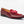 Load image into Gallery viewer, Patent Leather &amp; Suede Slip-On Loafer Red
