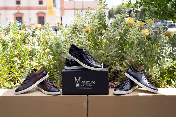 Calfskin Lace-Up Sneaker Chestnut
