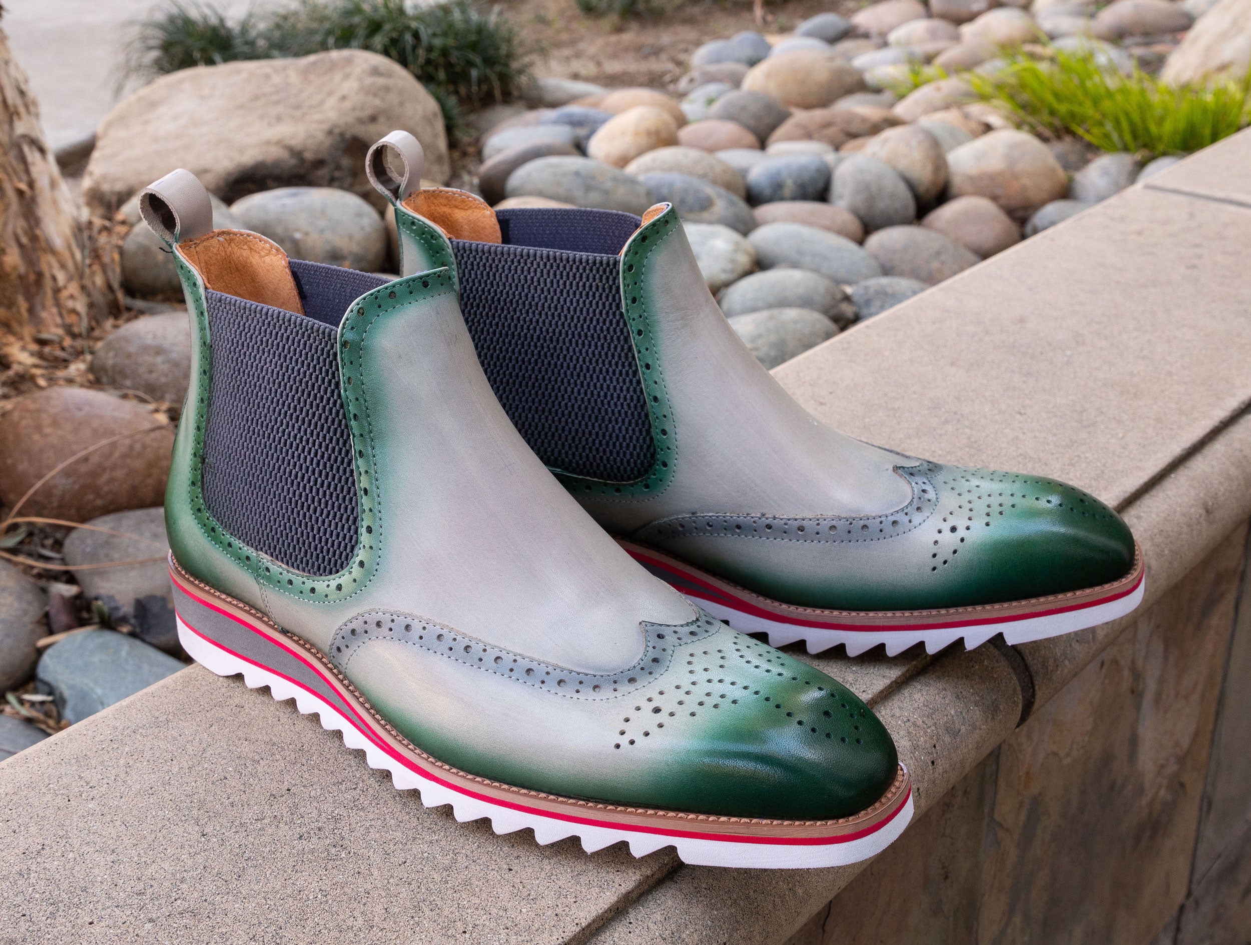 550-19-Green/Bone 9 C&E Men's Shoes 550-19-Green/Bone 9 C&E Men's Shoes