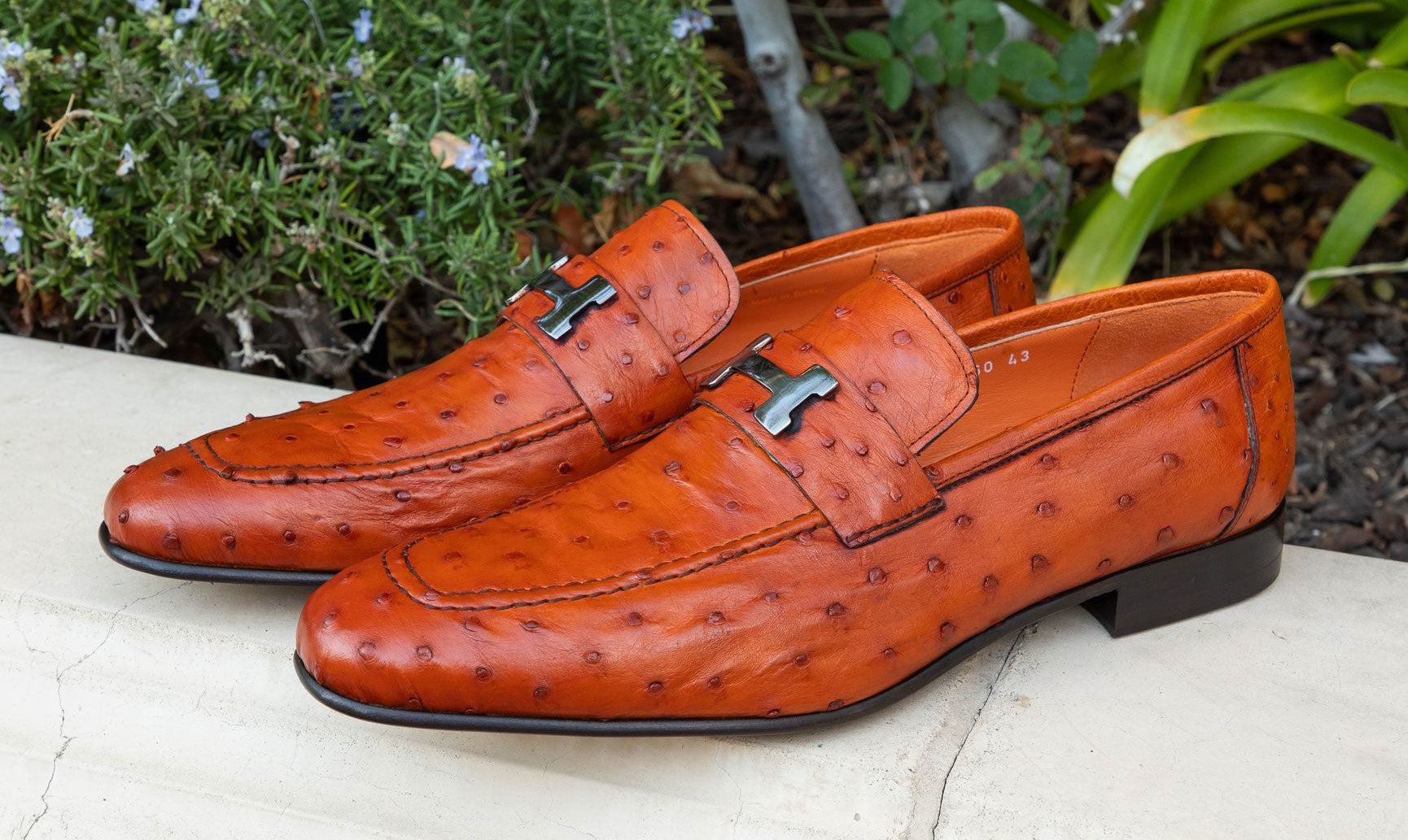 Corrente Ostrich Loafer Brandy 12 C&E Men's Shoes
