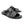 Load image into Gallery viewer, Corrente Linen &amp; Shiny Calfskin Sandal Black
