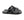 Corrente Linen & Shiny Calfskin Sandal Black