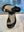 Corrente Exotic Printed Calfskin Sandal Taupe/Black