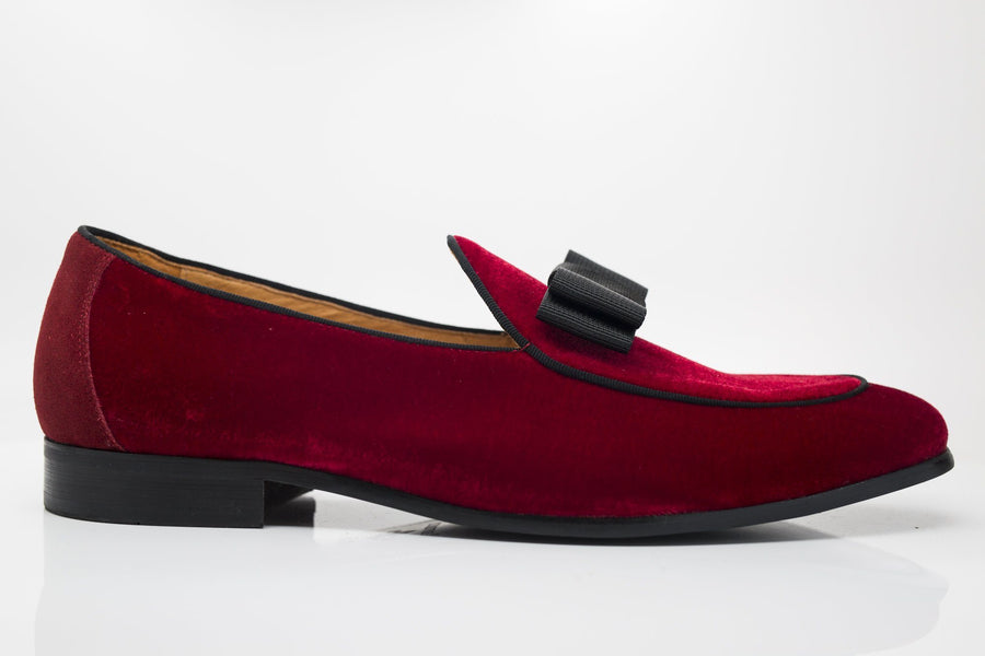 Velvet Formal Loafer Red – C&E Fashions
