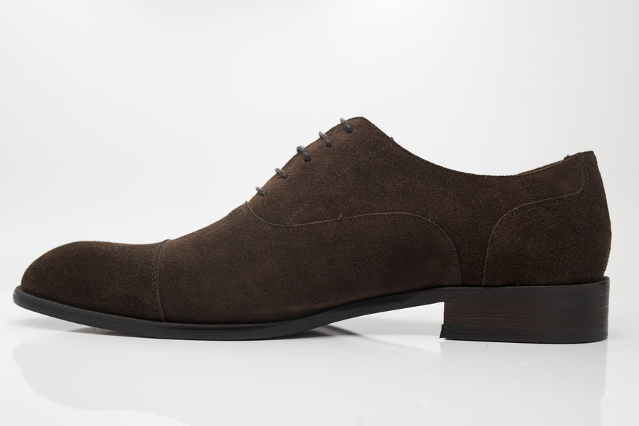Suede Lace-Up Oxford Chocolate