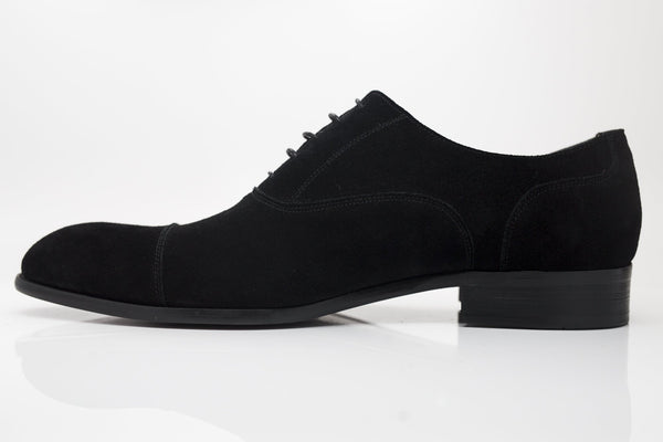 Suede Lace-Up Oxford Black