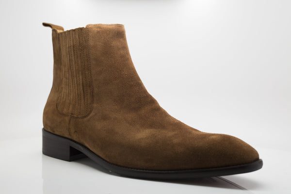 Suede Slip-On Boot Saddle
