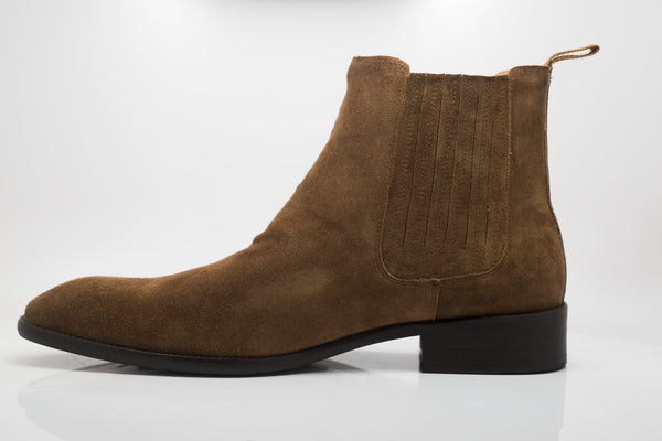 Suede Slip-On Boot Saddle