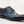 Burnished Calfskin Lace-Up Oxford Blue