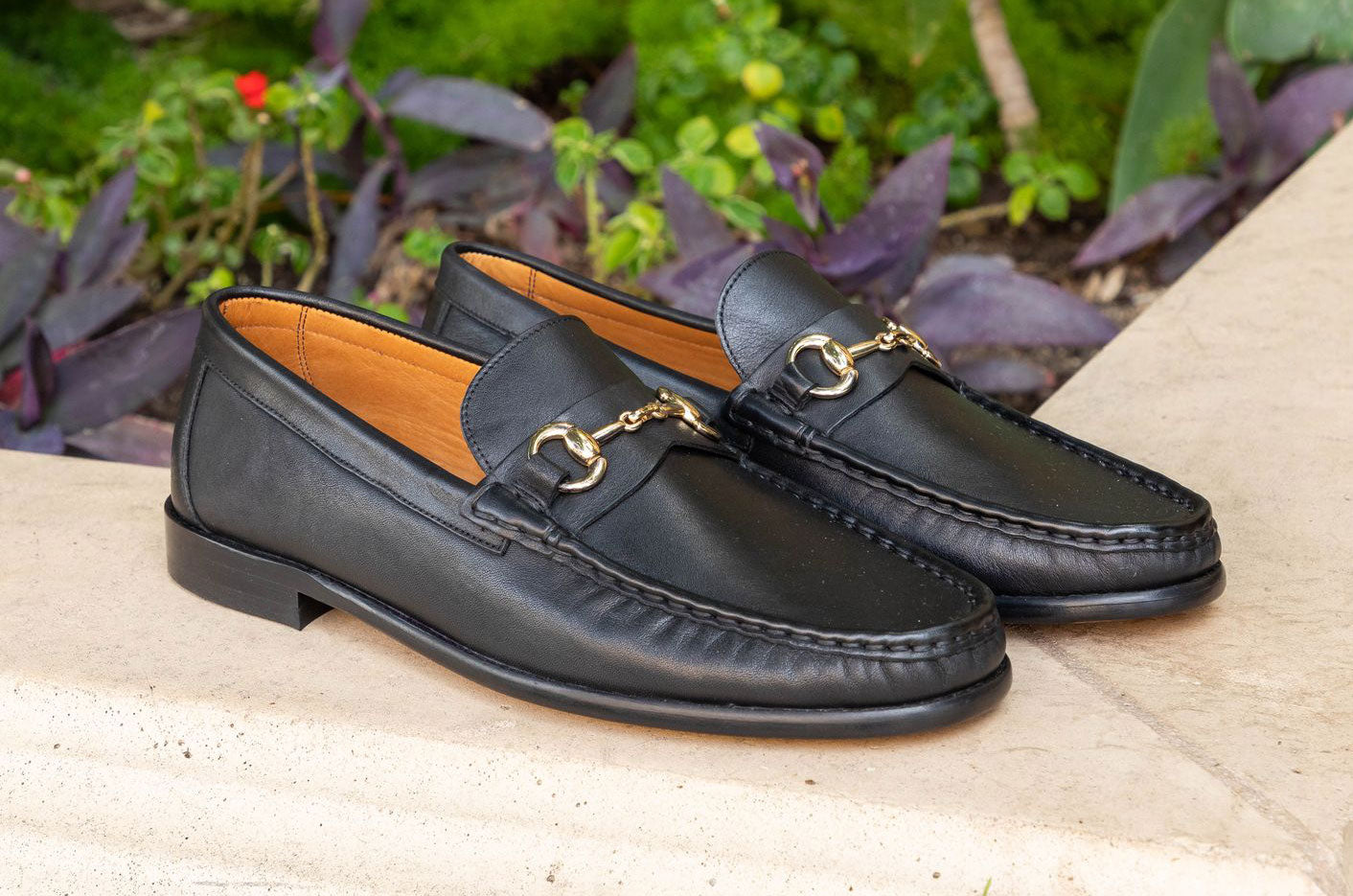 Mens black orders leather loafers uk