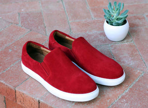 Carrucci by Maurice Suede Slip-On Sneaker Burgundy