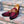 Woven Canvas & Calfskin Slip-On Loafer Burgundy/Camel