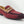 Woven Canvas & Calfskin Slip-On Loafer Burgundy/Camel