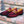 Woven Canvas & Calfskin Slip-On Loafer Burgundy/Camel