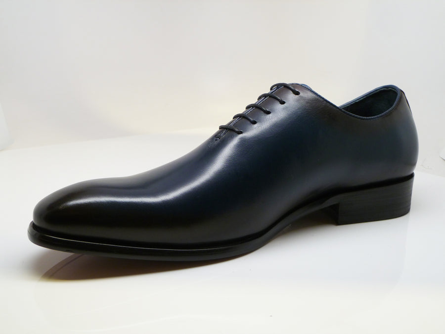 Burnished Calfskin Lace-Up Oxford Navy – C&E Fashions