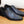 Burnished Calfskin Lace-Up Oxford Navy