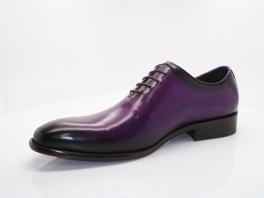 Burnished Calfskin Lace-Up Oxford Purple – C&E Fashions