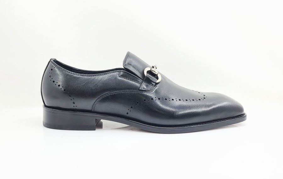 Burnished Calfskin Slip-On Shoe Black