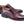 Pelle Deerskin & Polished Calfskin Lace-Up Oxford Burgundy
