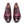Pelle Deerskin & Polished Calfskin Lace-Up Oxford Burgundy
