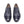 Load image into Gallery viewer, Pelle Deerskin &amp; Polished Calfskin Lace-Up Oxford Navy
