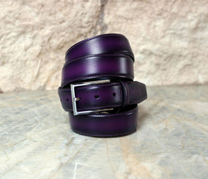 Burnished Calfskin Slip-On Boot Purple – C&E Fashions