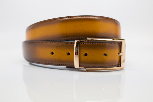 Burnished Calfskin Tasseled Loafer Cognac