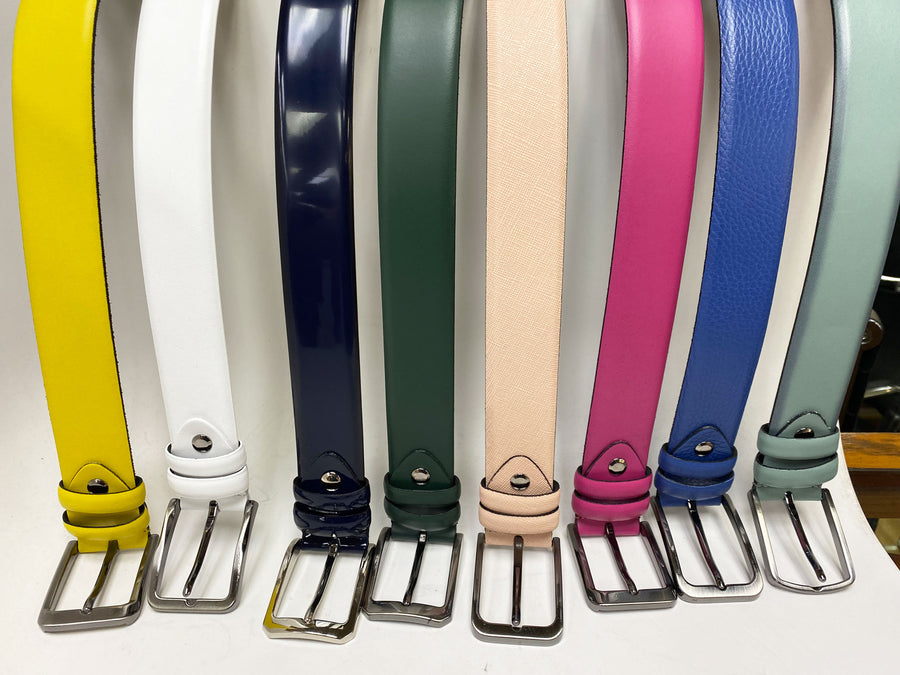 Leather Belt Mist Turquoise
