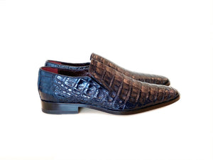 Pelle Exotics Crocodile Slip-On Loafer Blue