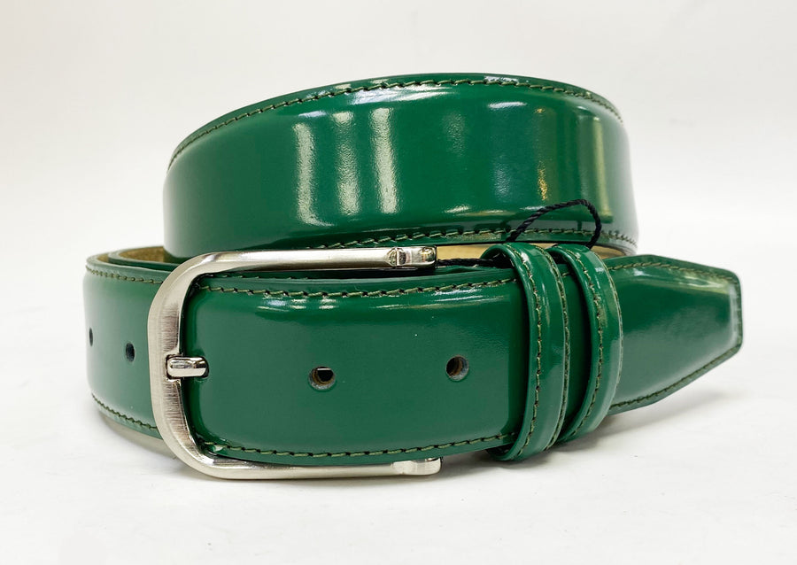 Patent Leather Belt Green – C&E Fashions