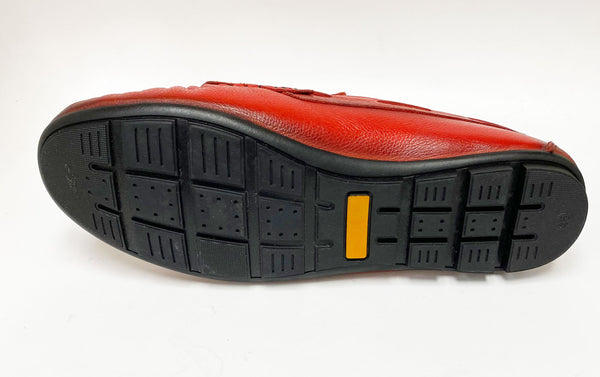Maurice Supple Calfskin Slip-On Driving Moccasin Red