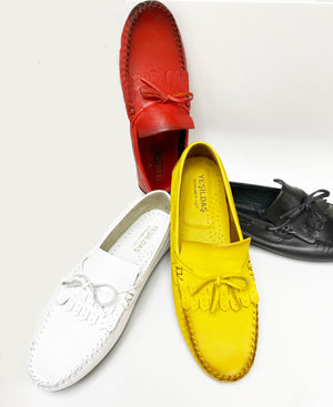 Yellow driving sales moccasins