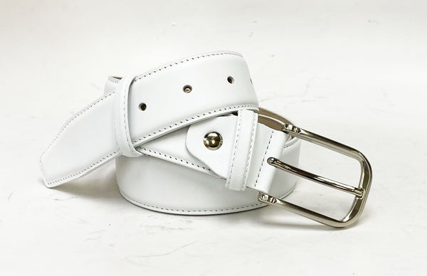 Patent Leather Belt White